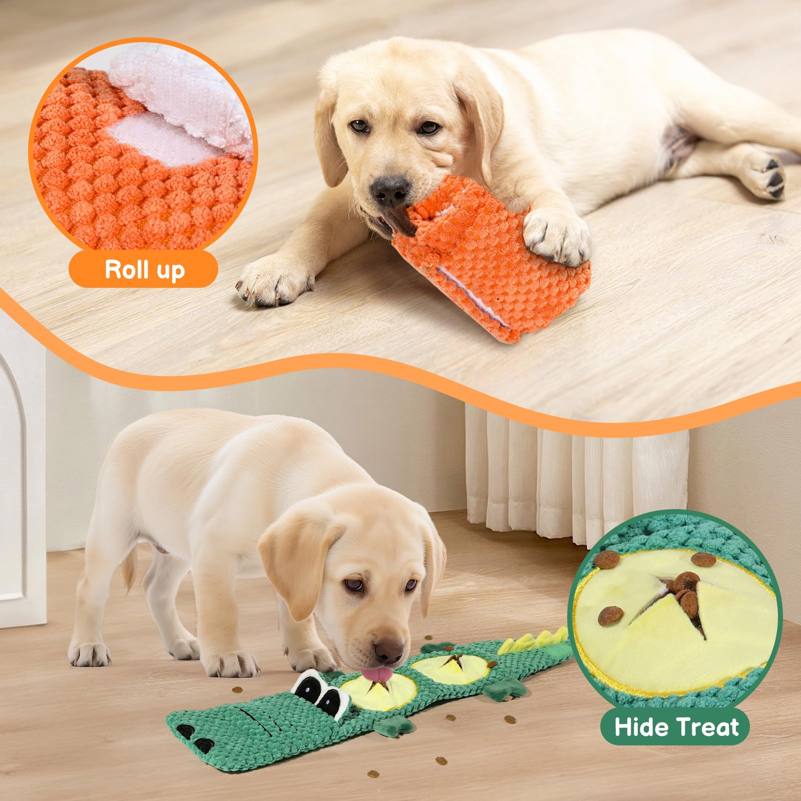 QWYXZZ juguete-con-dos-chirridos-y-crujido, aumenta interés y estimulación sensorial.