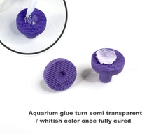 RA AquaTech gel claro aplicado en superficie para fijar coral y decoración