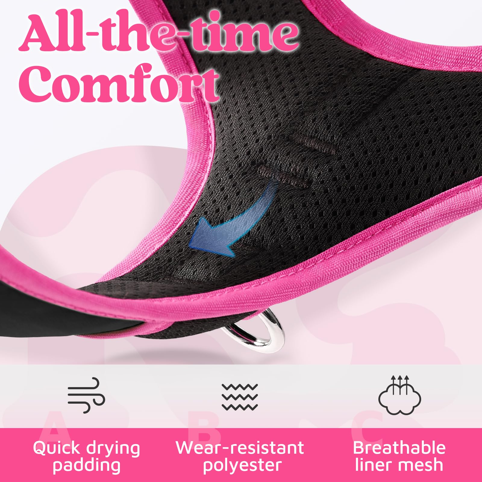 arnés rabbitgoo con cuatro deslizadores para ajuste ultra personalizable