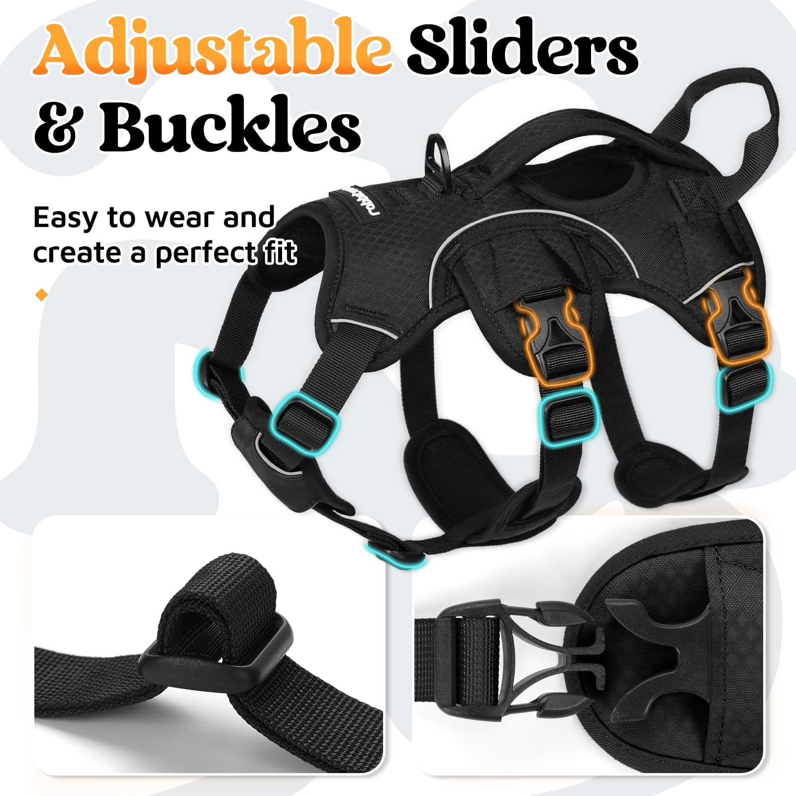 Talla S adecuada para perros grandes que requieren ajuste firme.