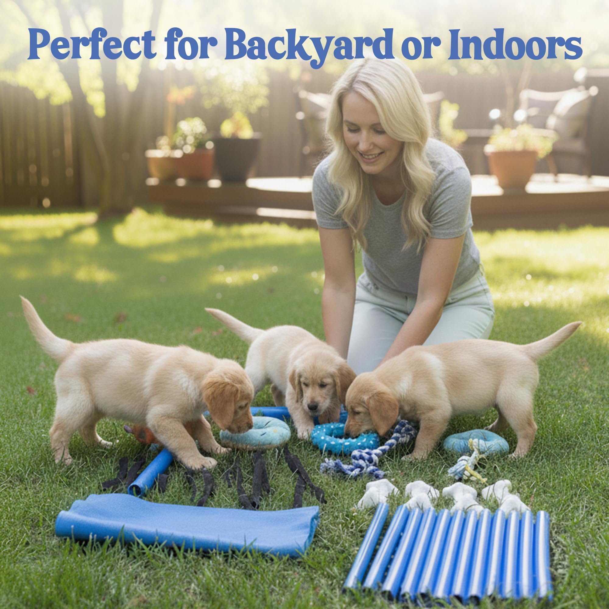 Race&Herd Puppy Play Gym, almacenamiento compacto y plegable para guardar fácilmente.