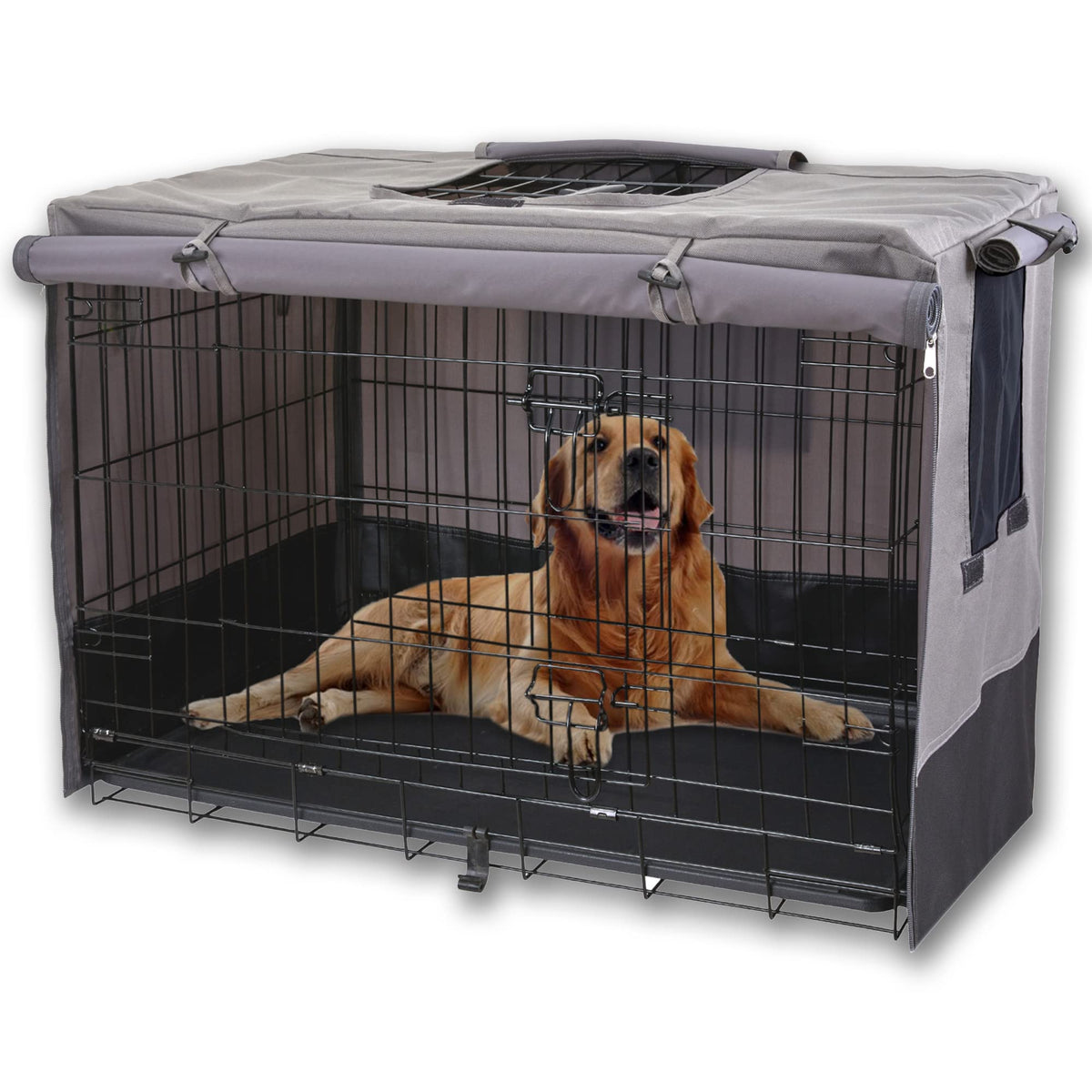 Funda Rachmi para jaula de perro de 42 pulgadas, privacidad y confort para la mascota.
