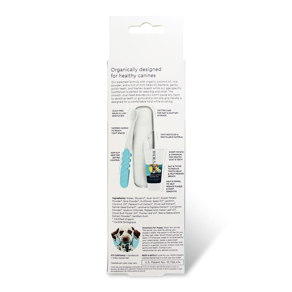 Envase de viaje de pasta dental RADIUS para cuidado en ruta.