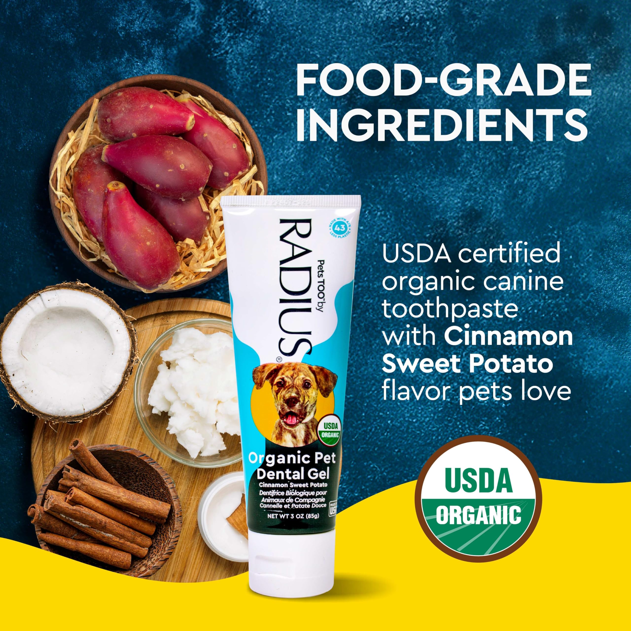 Radius pasta dental canina olor fresco tras cepillado.