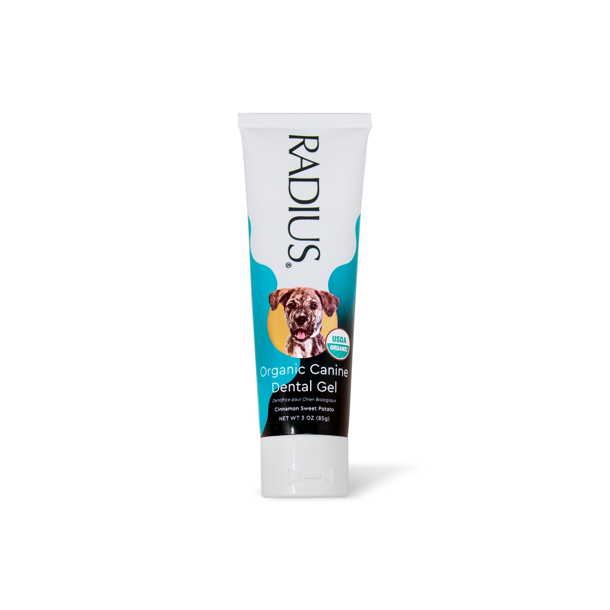 Radius pasta dental canina, textura cremosa para aplicación suave.