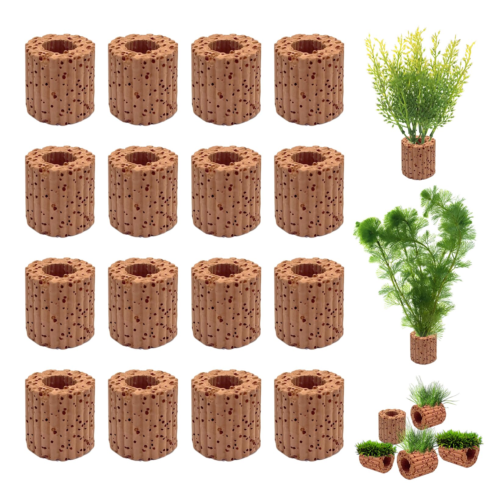 Rainmae anillo fijo para planta acuática cerámico, fijación estable para crecimiento