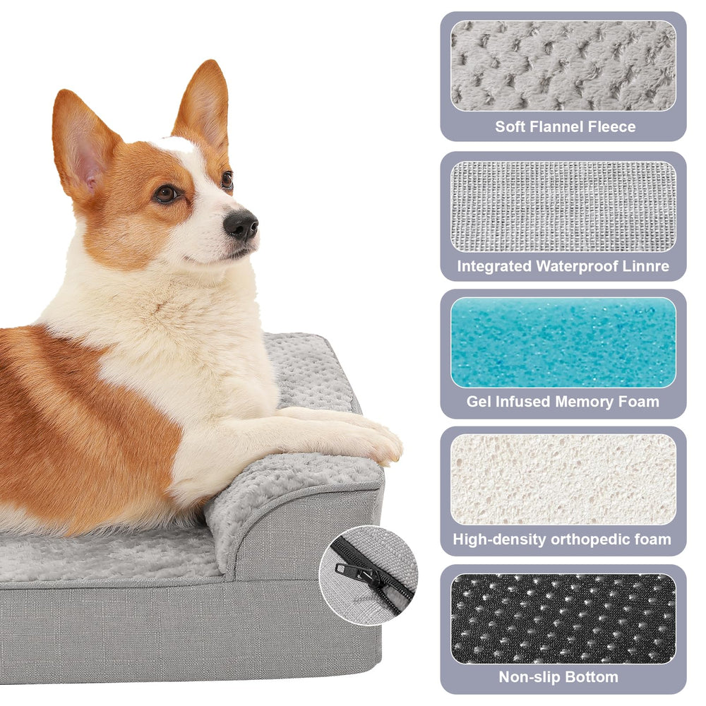 Rainmr cama ortopédica con espuma viscoelástica se adapta al contorno