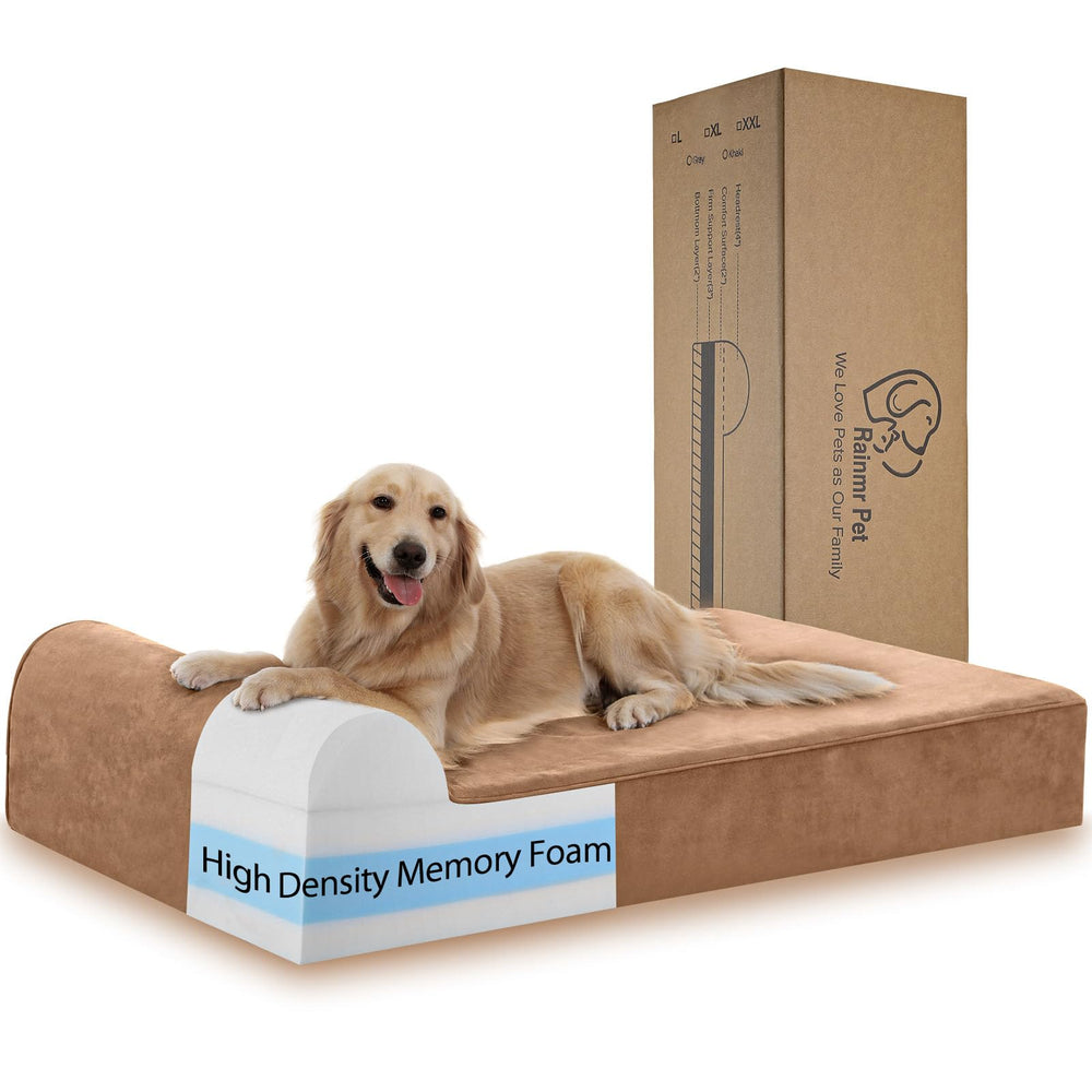 Rainmr cama ortopédica para perros grandes con espuma de 7 pulgadas para reposo cómodo