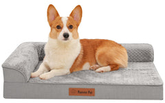 Rainmr cama ortopédica para perros medianos con espuma viscoelástica y soporte cómodo.