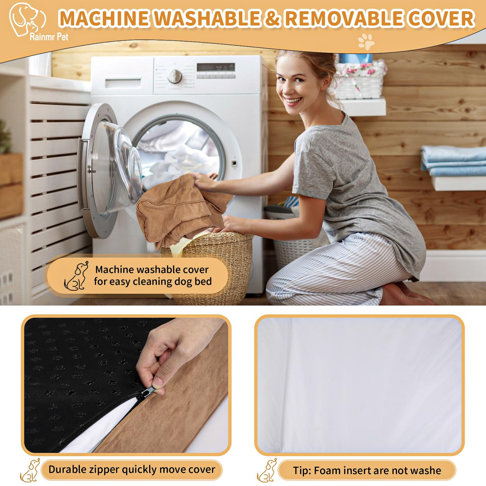 Rainmr dimensiones 48x30x7 pulgadas para perros grandes
