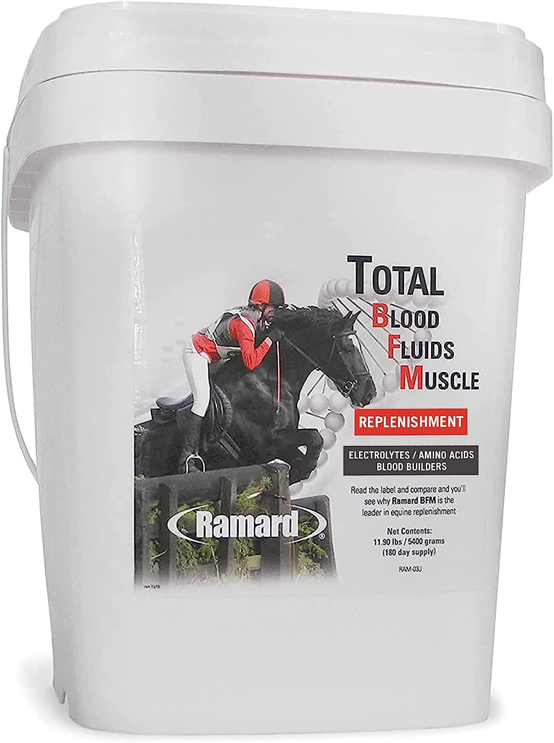 Ramard Fluídos Sanguíneos en envase de 11.9 libras para caballos.