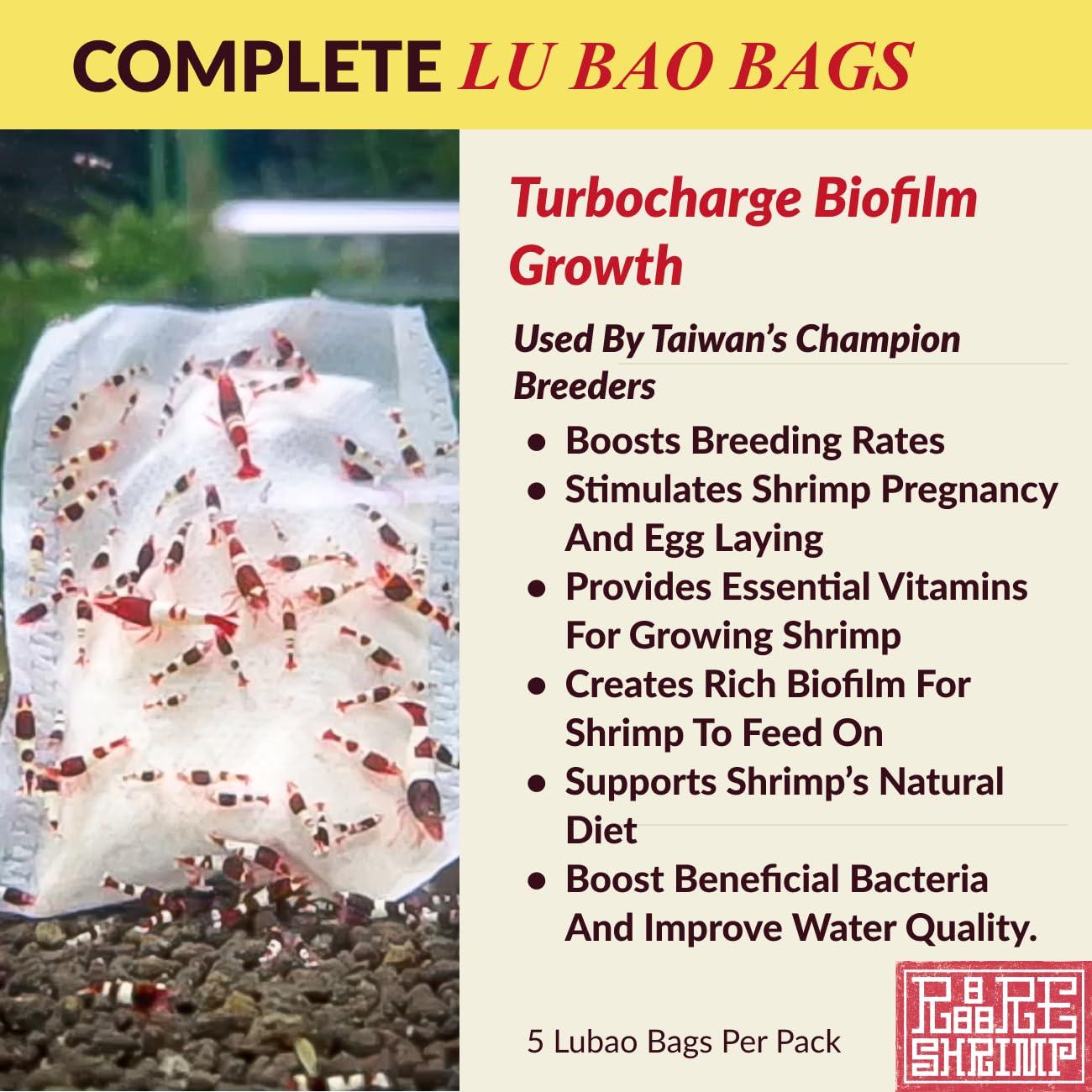 Rare Shrimp ecosistema biofilm en tanque para camarones sanos