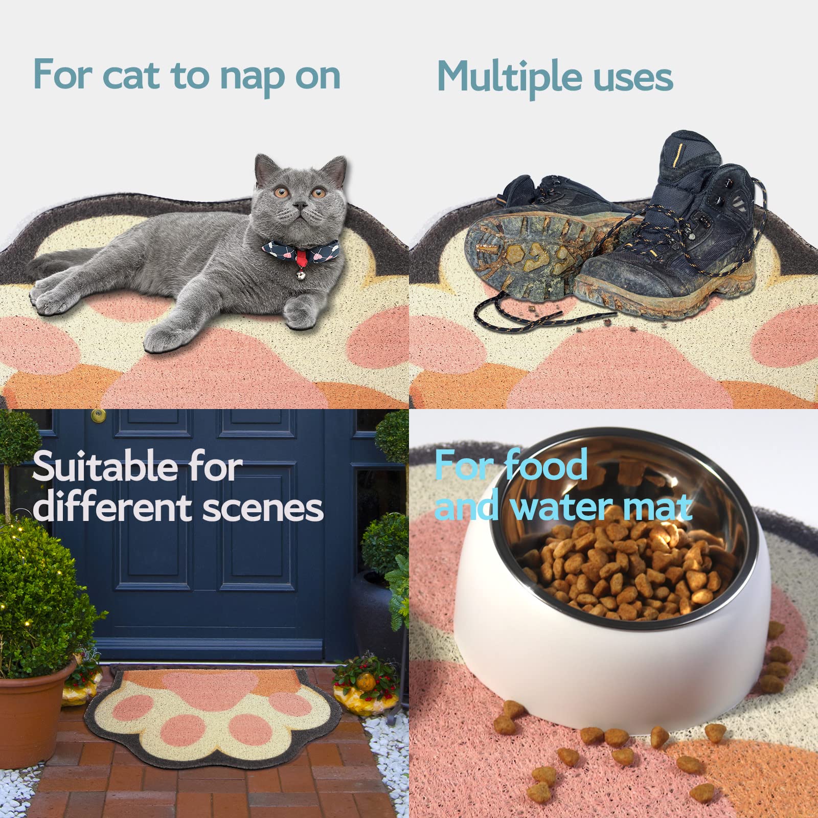 Rarenut Gato Uso Multifuncion: sirve como tapete de comida y entrada
