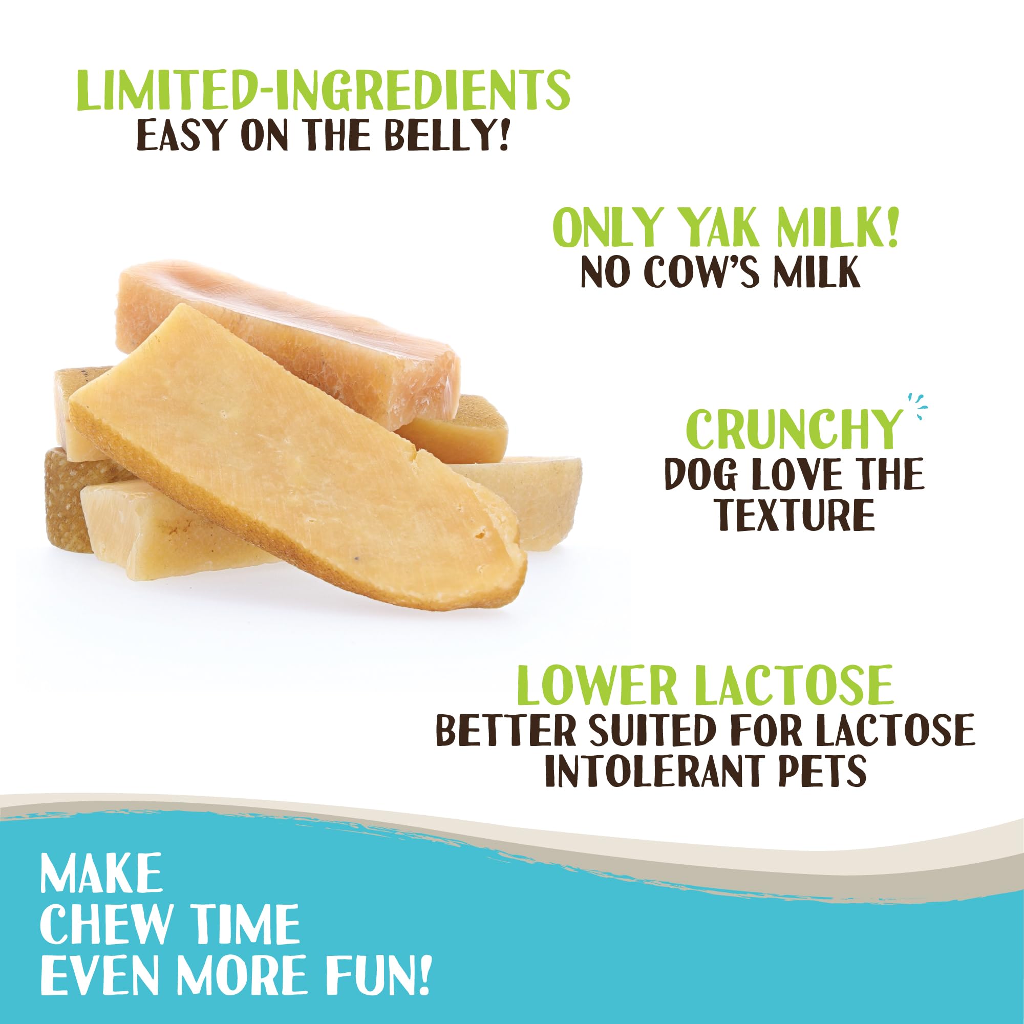 Raw Paws masticables de yak, textura dura para perros que muerden