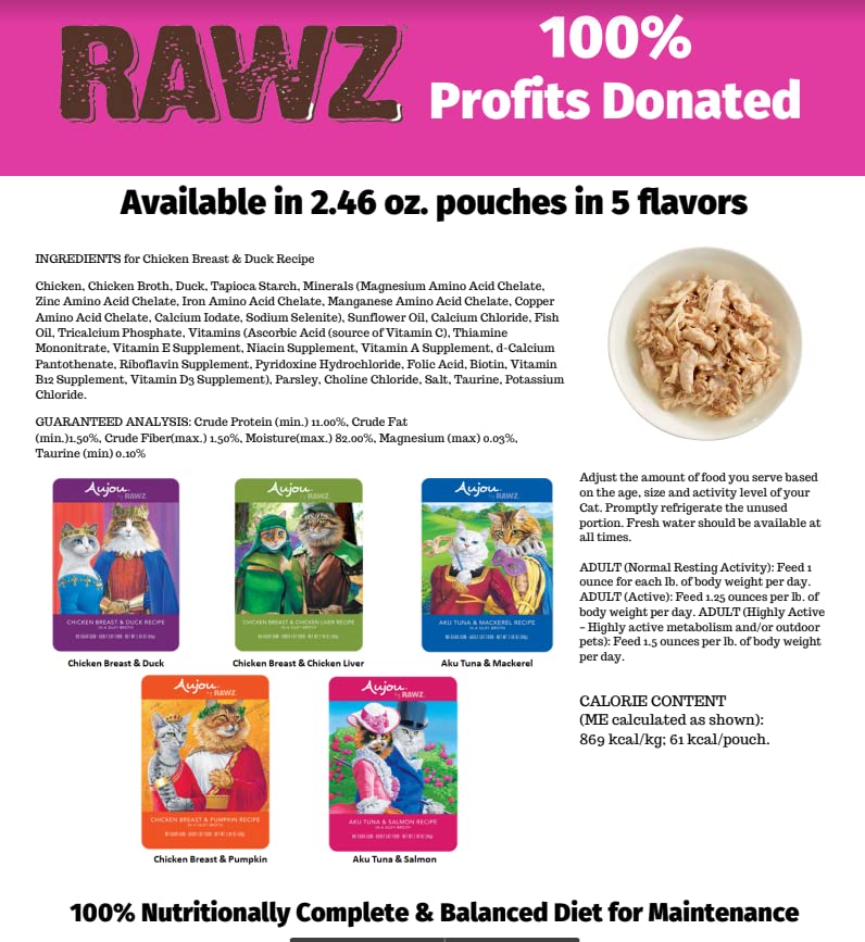 Rawz Aujou porciones listas para servir, conveniencia diaria