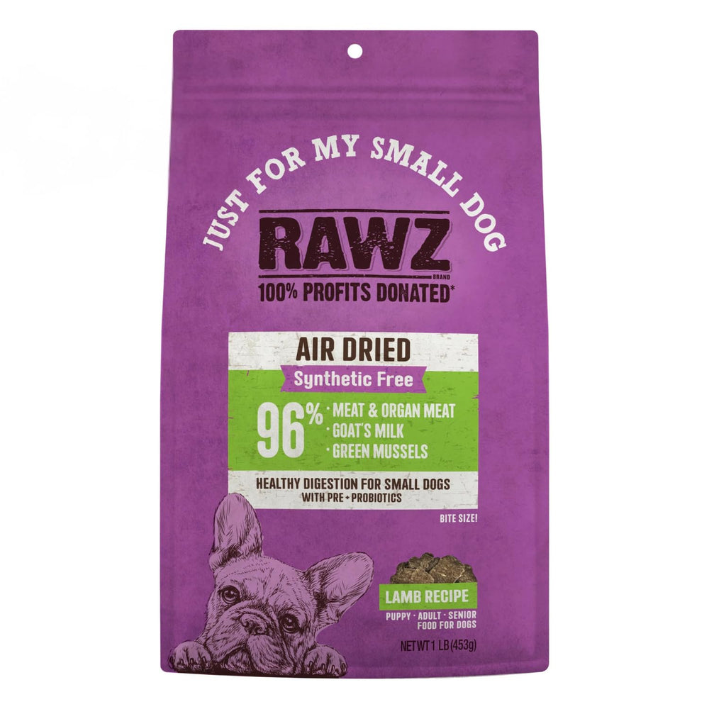 Rawz alimento seco para perros pequeños con cordero y leche de cabra, nutrición integral