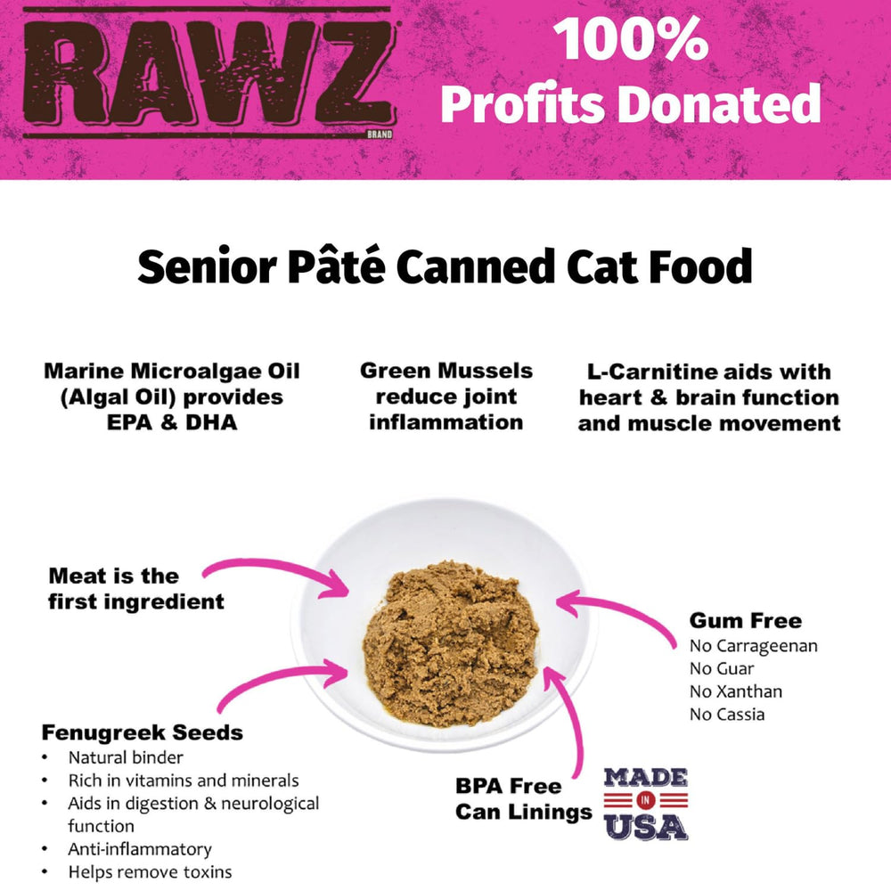 Rawz conjunto de sabores 12 latas: variedad para alimentar a su gato.