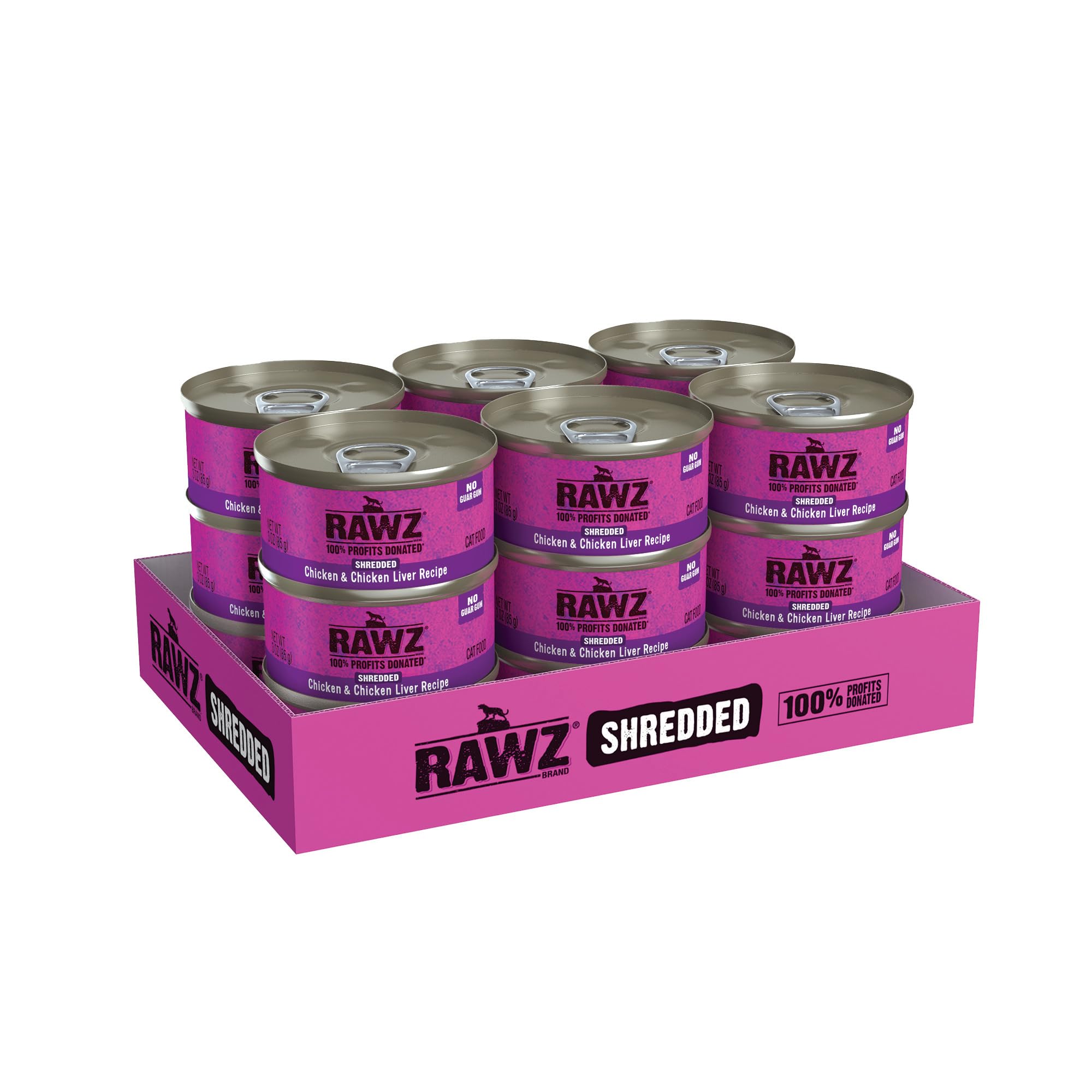 Etiqueta Rawz sin BPA y sin gomas para dieta limpia