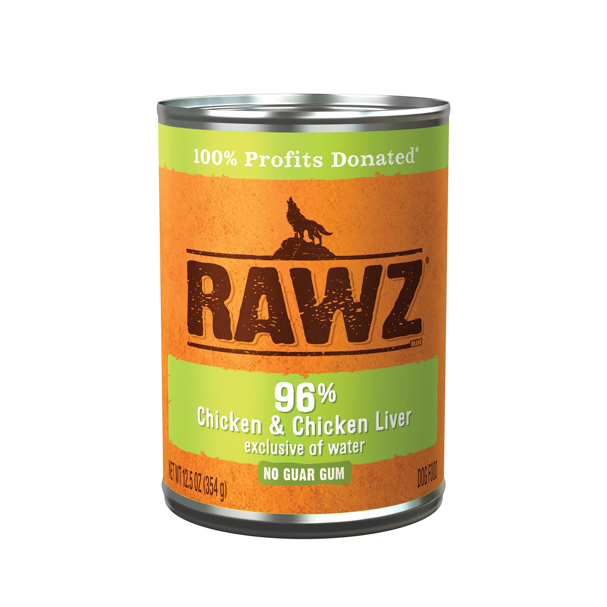 Rawz lata 96% carne de pollo, sabor natural para perros.