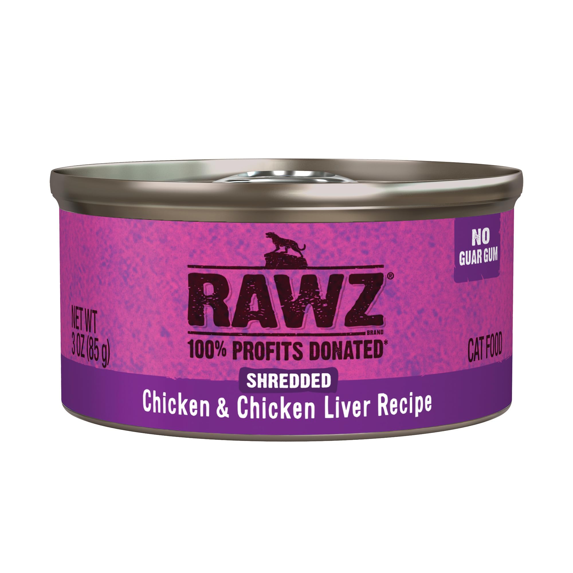 Rawz lata para gato con pollo e hígado, nutrición real para felinos