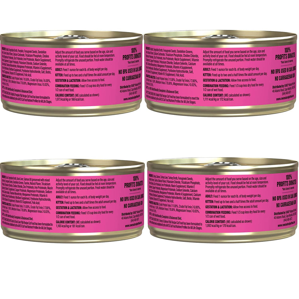 Rawz latas conejo: sabor suave y alto contenido de humedad para el apetito de tu gato.