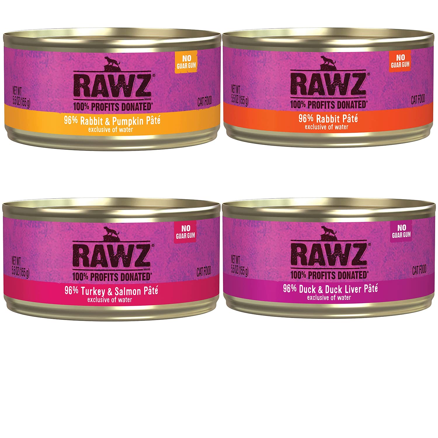 Rawz latas pato-hígado: fuente de proteína real para gatos activos.
