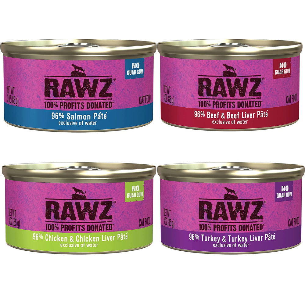 Rawz Pate para gato pavo en lata, aporte de humedad natural