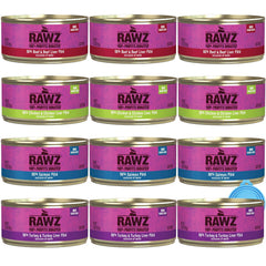 Rawz Pate de pavo con hígado, lata individual para dieta equilibrada.