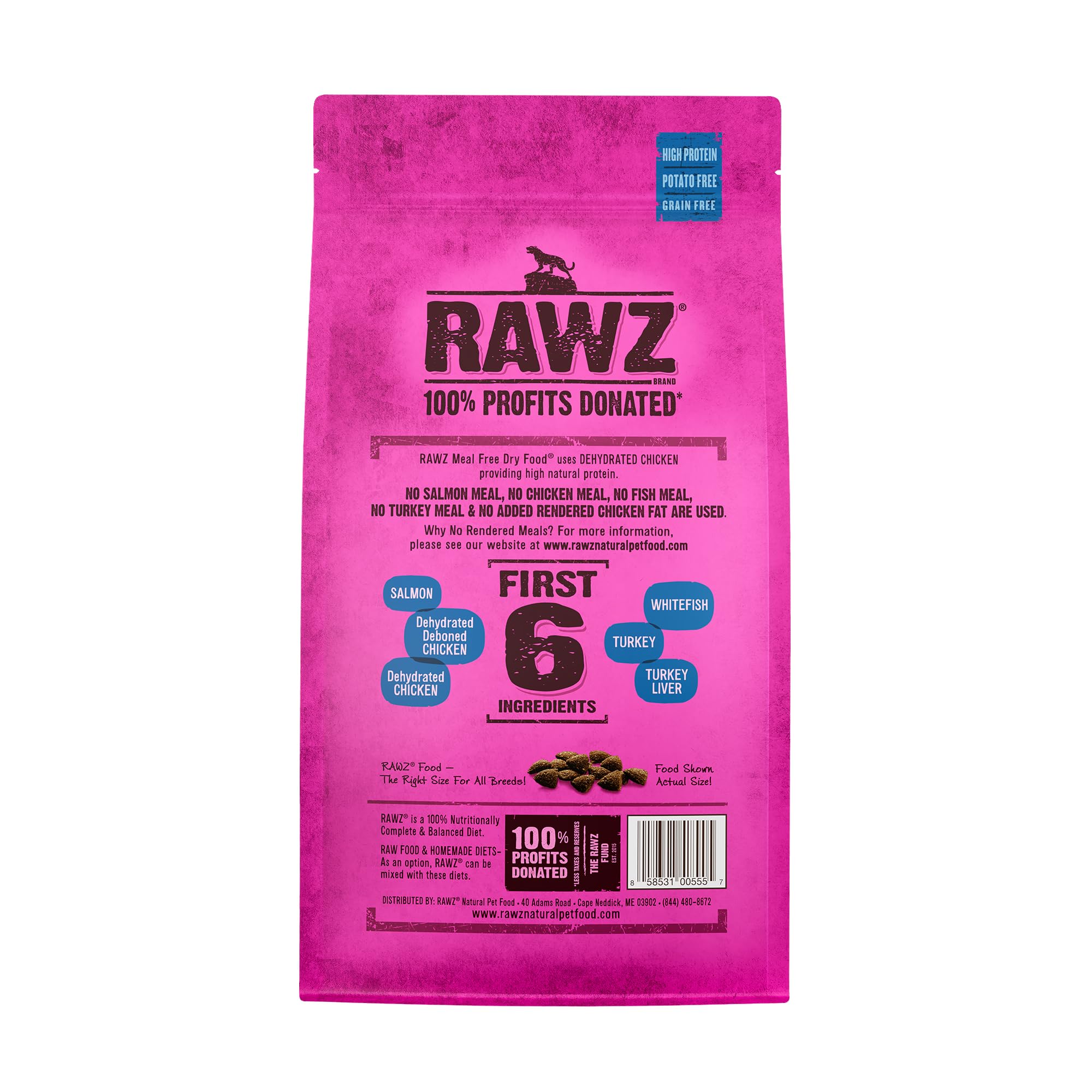 Rawz pollo deshidratado: fuente proteica para gatos activos.
