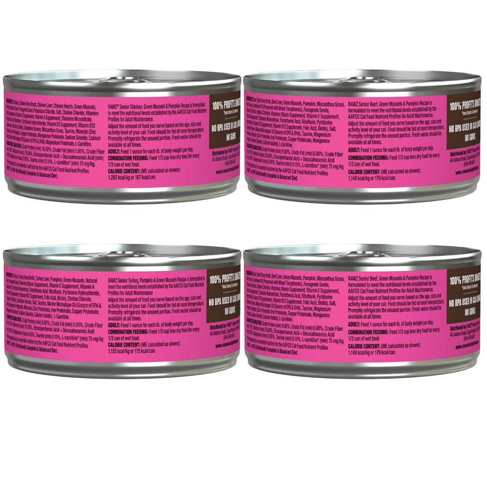 Rawz ternera pate latas: sabor natural y proteína de calidad para gatos adultos.
