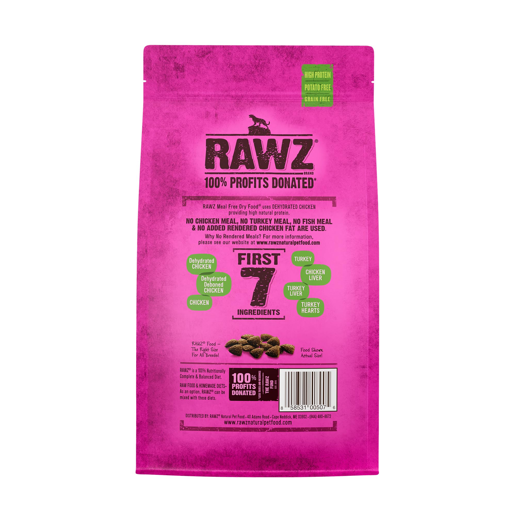 Rawzreg croquetas secas en tazón: textura crujiente para gatos activos.