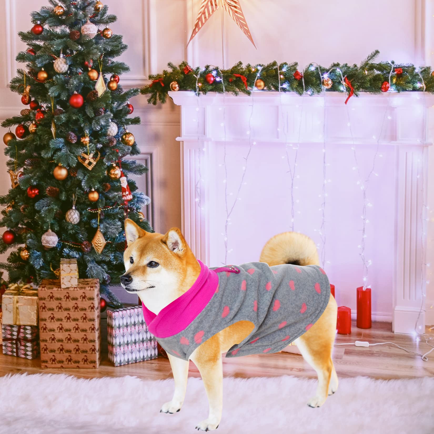 Rbenxia gris tejido polar suave ofrece calidez ligera para mascotas.