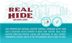 Real Hide masticables dentales para perros medianos y grandes, mejor higiene oral.