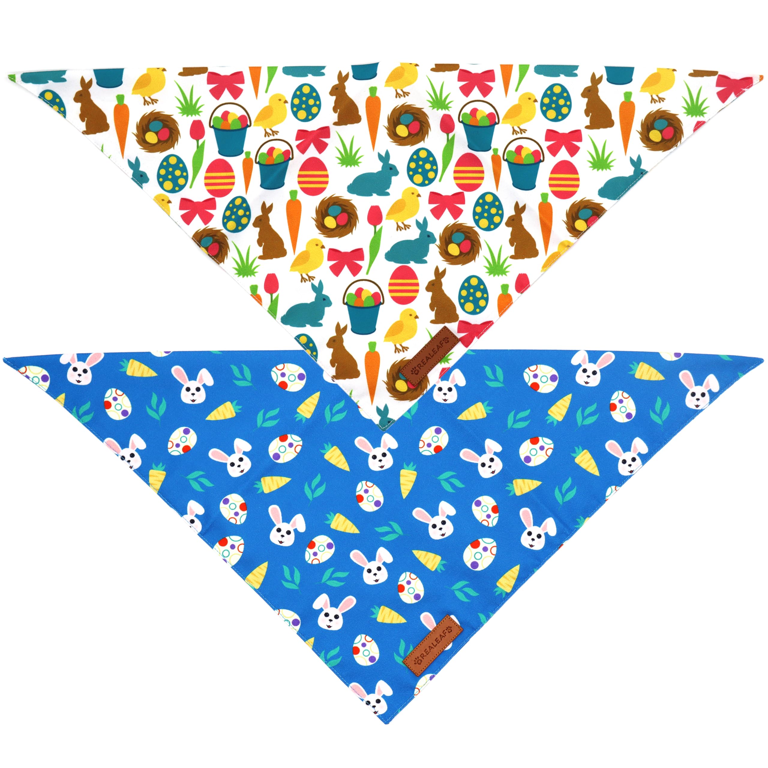 Bandana Realeaf Pascua con huevos, estilo lúdico para paseos.