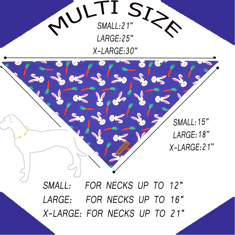 Realeaf bandana Pascua para perro de dos caras, reversible, estilos diferentes