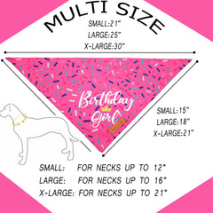 Bandana Realeaf para perro en cumpleaños, rosa mediana, ideal para fiestas