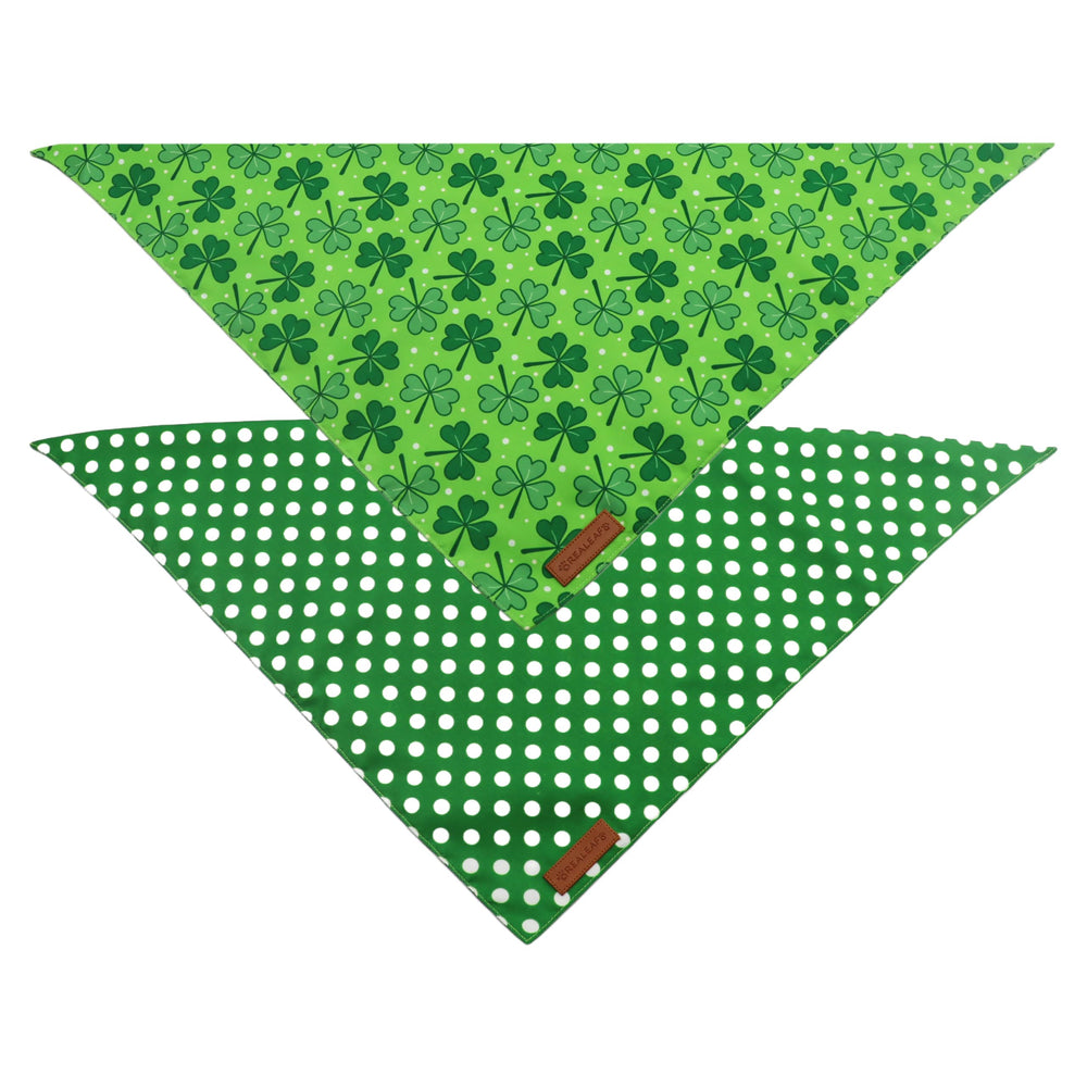 Bandana de Día de San Patricio de Realeaf para perro, diseño verde festivo
