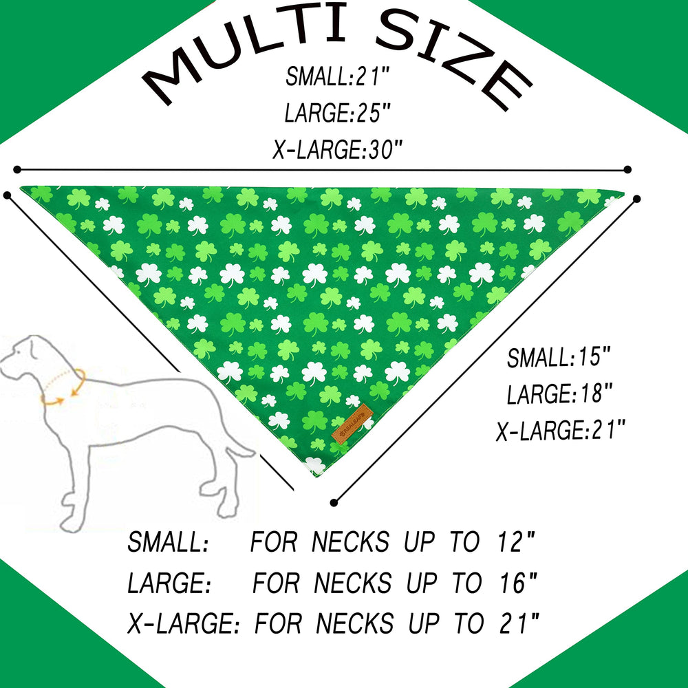 Realeaf bandana triangle réversible Saint-Patrick, deux styles en un.