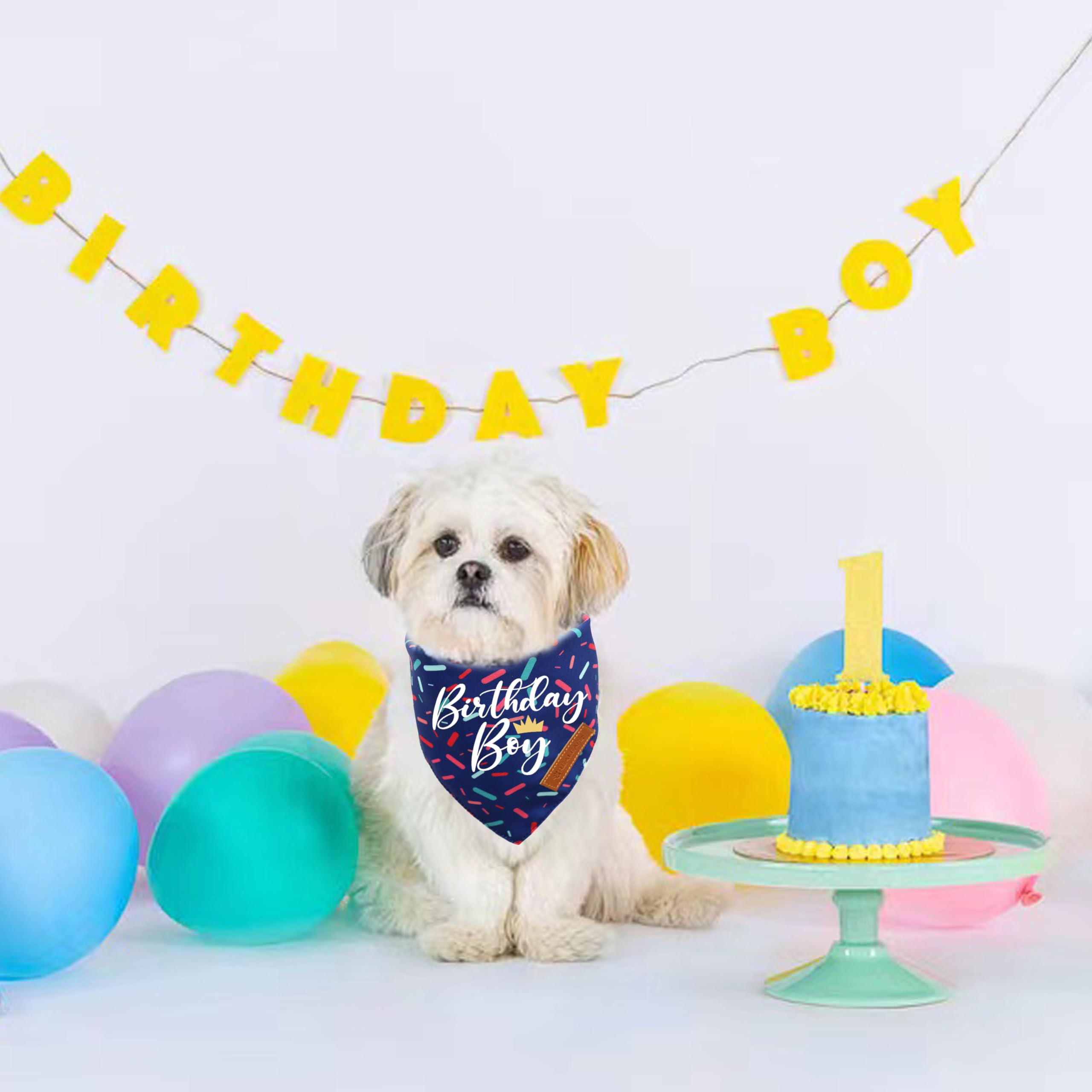 Bandana de fiesta de perros Realeaf, perfecta para celebraciones y sesiones de fotos.