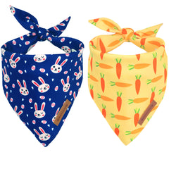 Bandanas Pascua Realeaf para perros, dos piezas, ideales para sesiones de fotos.