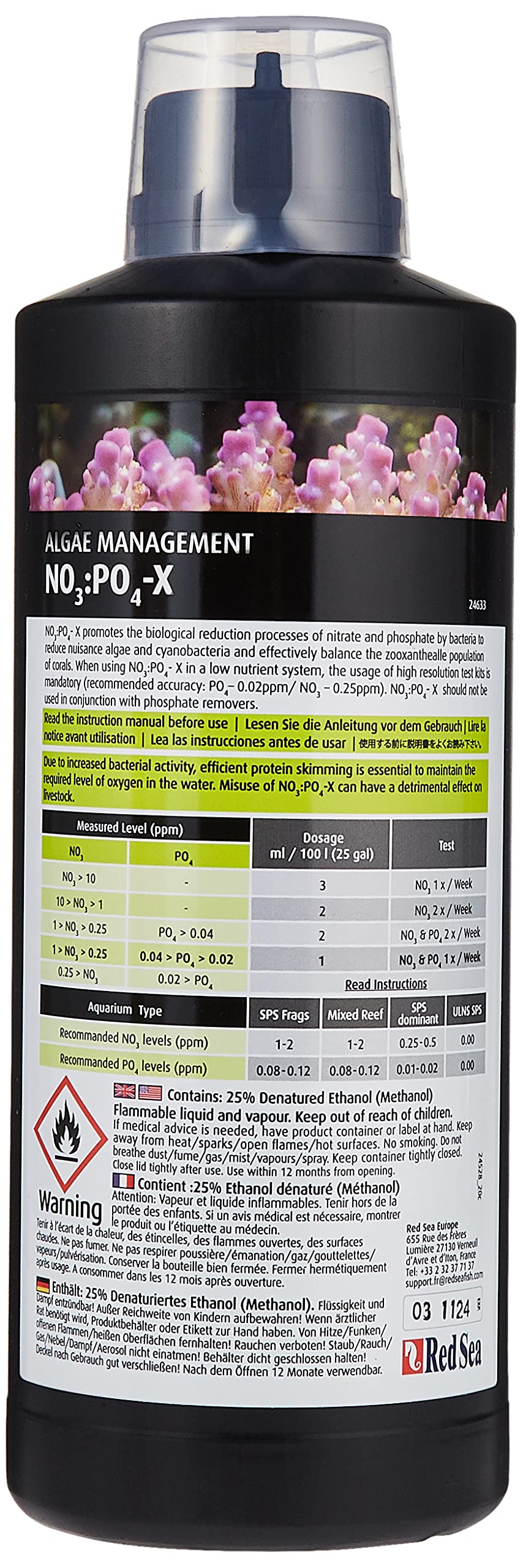Red Sea NO3:PO4-X dosificador, dosis precisa para el mantenimiento del agua.