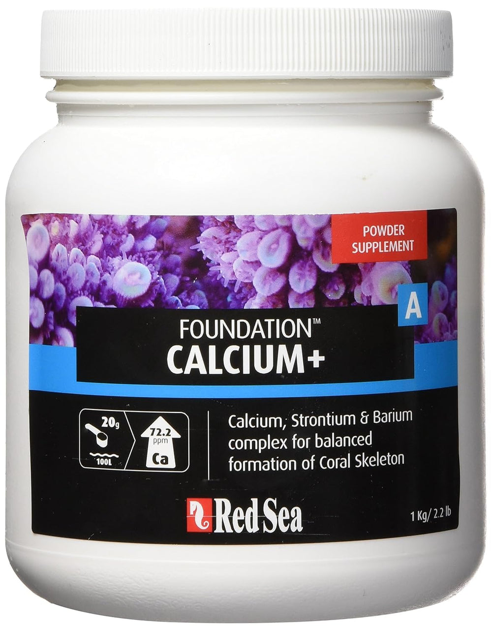 Red Sea Reef Foundation: botella 1 kg para calcio y estroncio en acuario