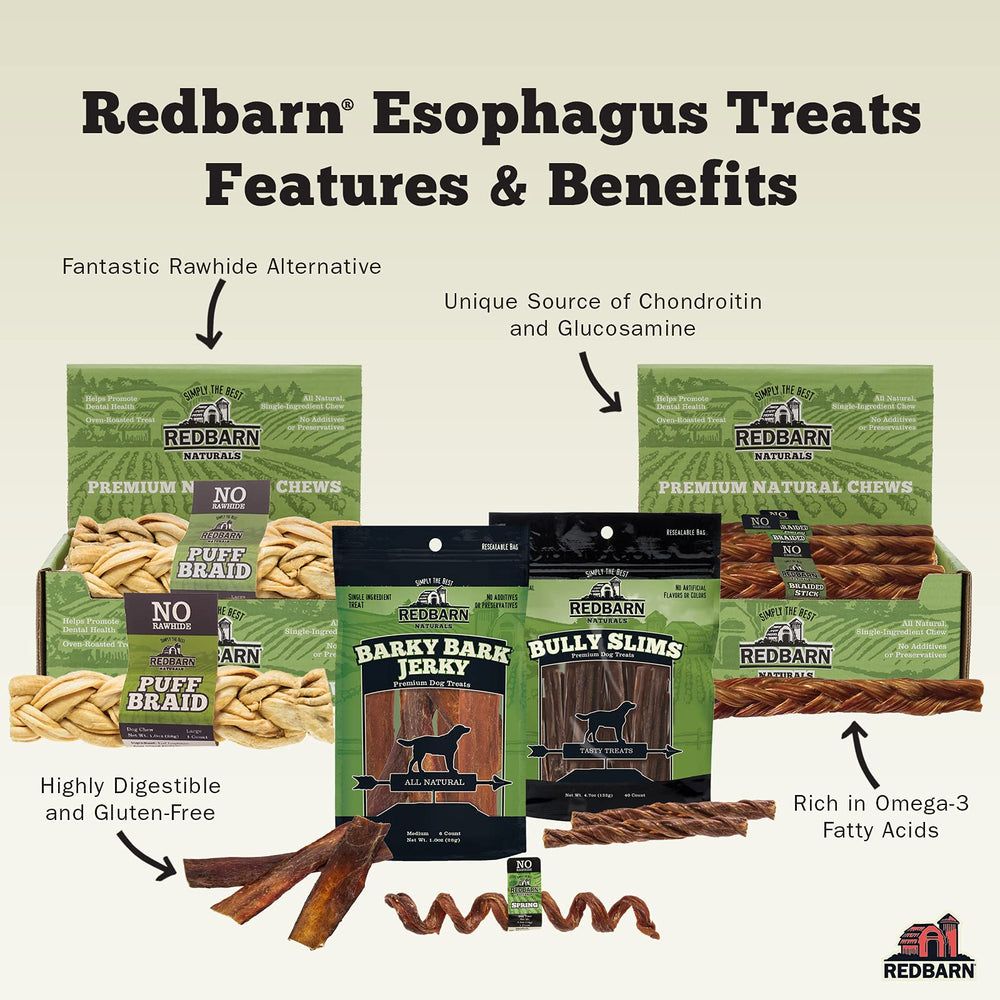 Redbarn Barky Bark sin granos ni cuero crudo, snack apto para perros sensibles.