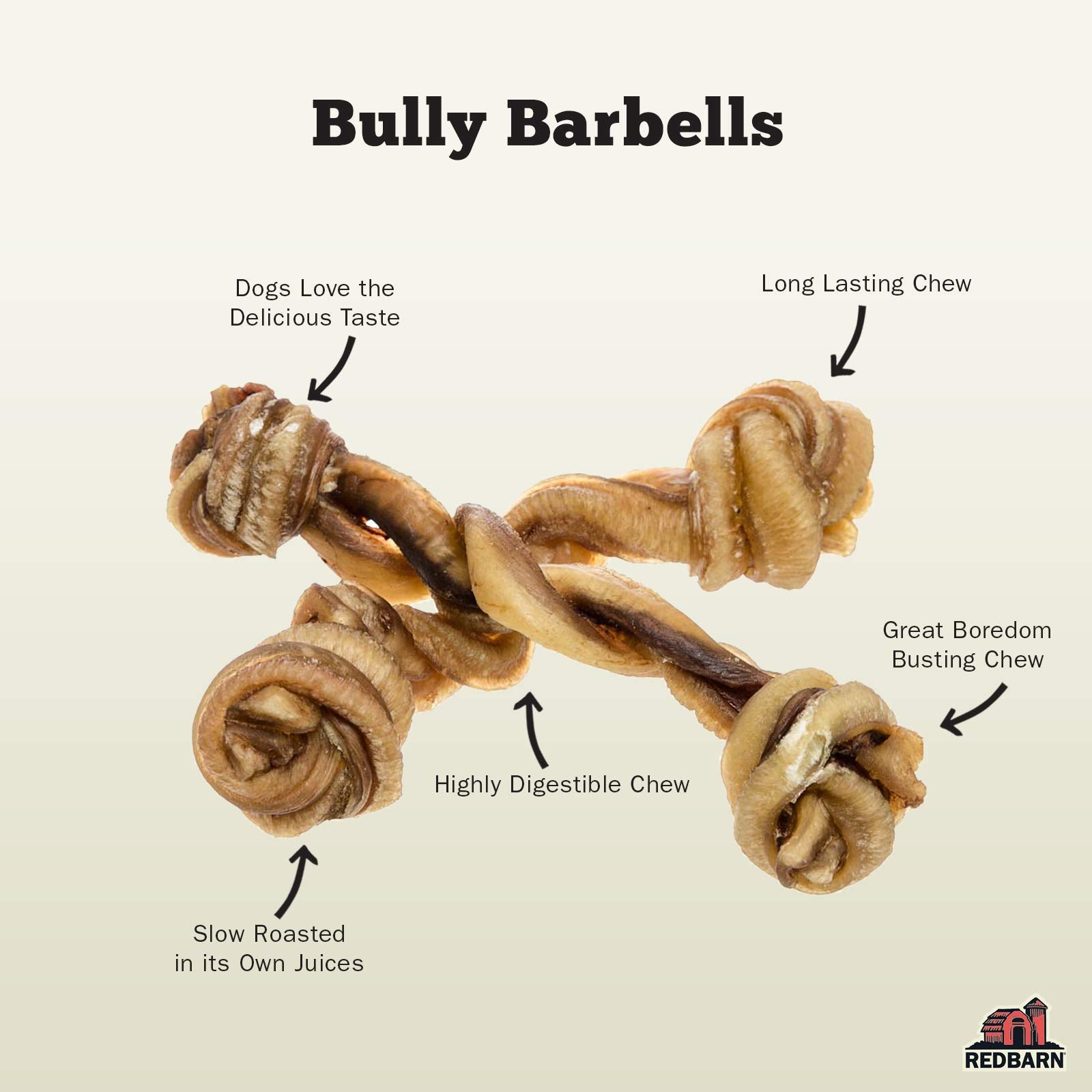 Redbarn barritas de res para perros, masticación agradable que ayuda a mantener ocupados.