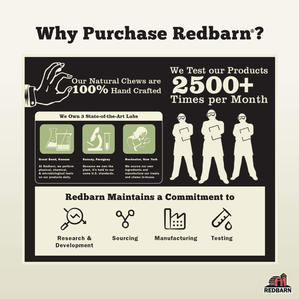 Redbarn barritas de res para perros, promueven limpieza bucal suave y sabor.