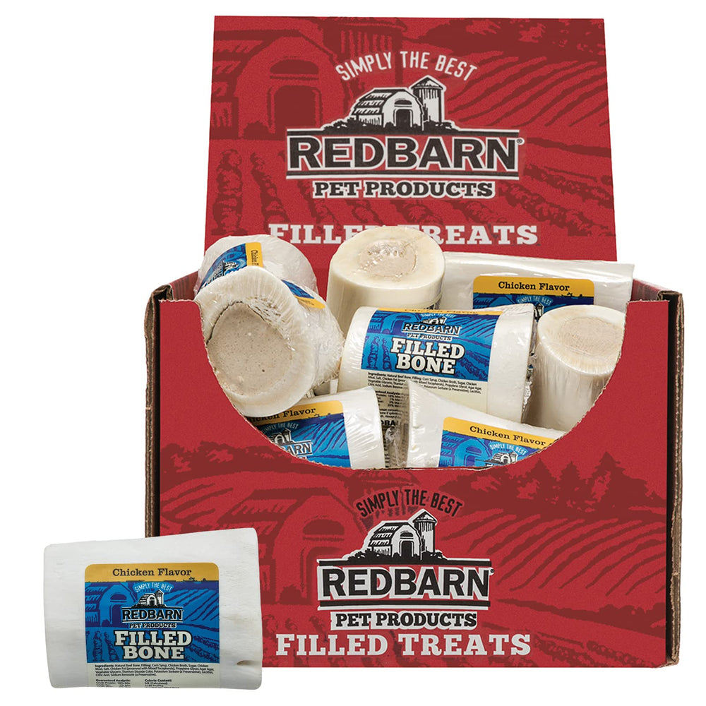 Redbarn Hueso relleno dental natural con sabor pollo para masticacion prolongada
