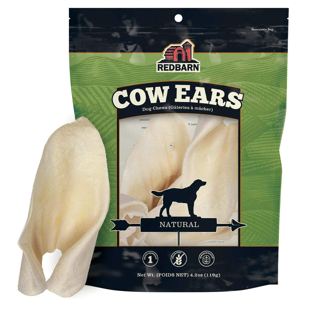 Redbarn orejas de vaca premium para perros, snack natural de un solo ingrediente.