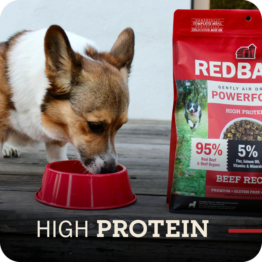 Redbarn Powerfood Air Dried bolsa de 2 libras para almacenamiento práctico.