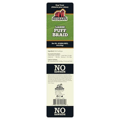 Redbarn Puff Braid, ingrediente único, sabor natural y uso versátil para perros