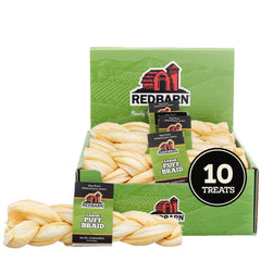Redbarn Puff Braid muestra una masticación crujiente para perros activos y apoyo dental